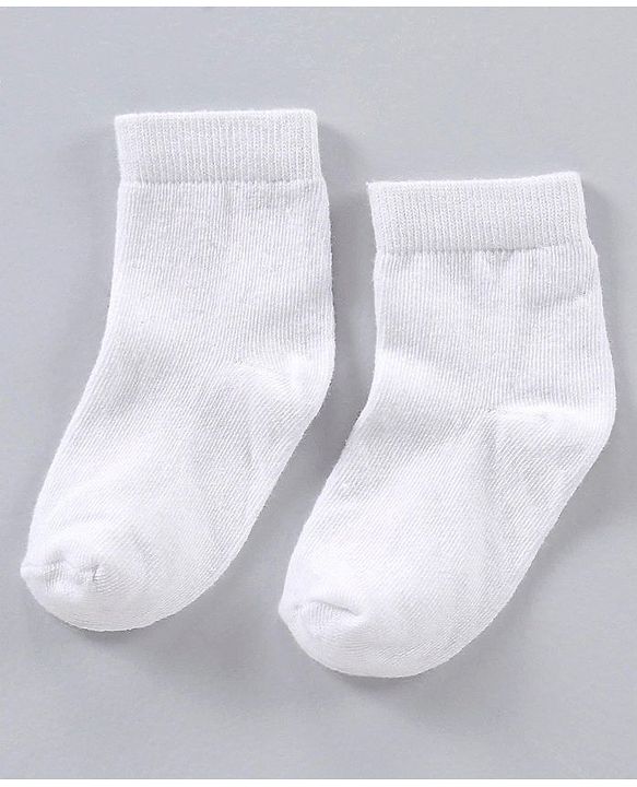 Cute Walk by Babyhug Ankle Length Antibacterial Non Terry Socks Pack Of 3 - White