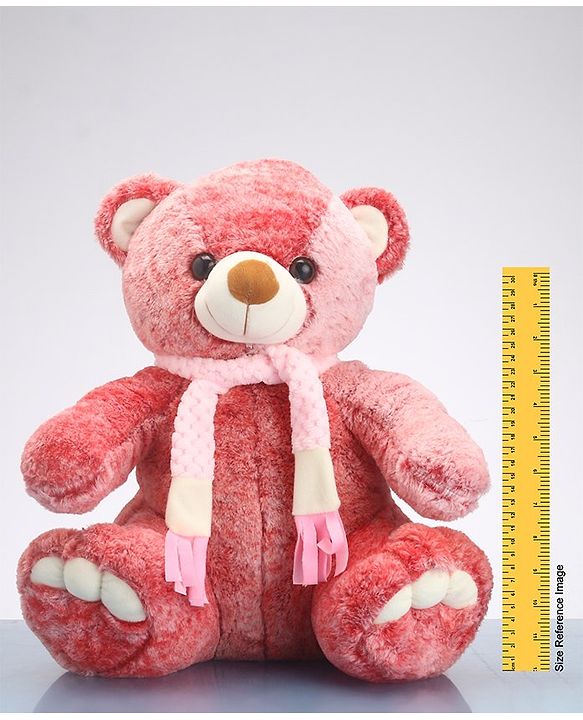 Babyhug Teddy Bear With Muffler Soft Toy - Height 45 cm -Colour May Vary| Cozy Plush Teddy with Stylish Muffler | Fosters Comfort & Emotional Bonding | Soft & Kid-Safe | BIS Certified