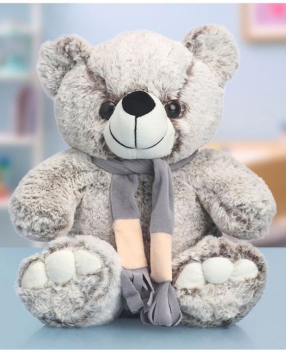 Babyhug Teddy Bear Soft Toy Grey - Height 30 cm