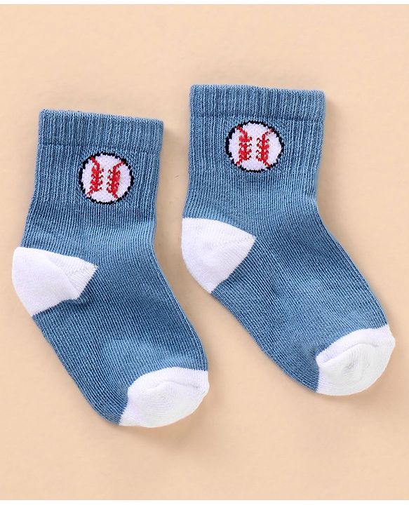 Cutewalk By Babyhug Anti Bacterial Ankle Length Socks Sports Ball Design Pack Of 5- Multicolor