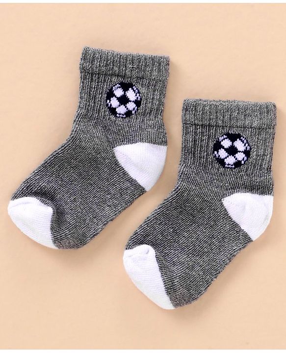 Cutewalk By Babyhug Anti Bacterial Ankle Length Socks Sports Ball Design Pack Of 5- Multicolor