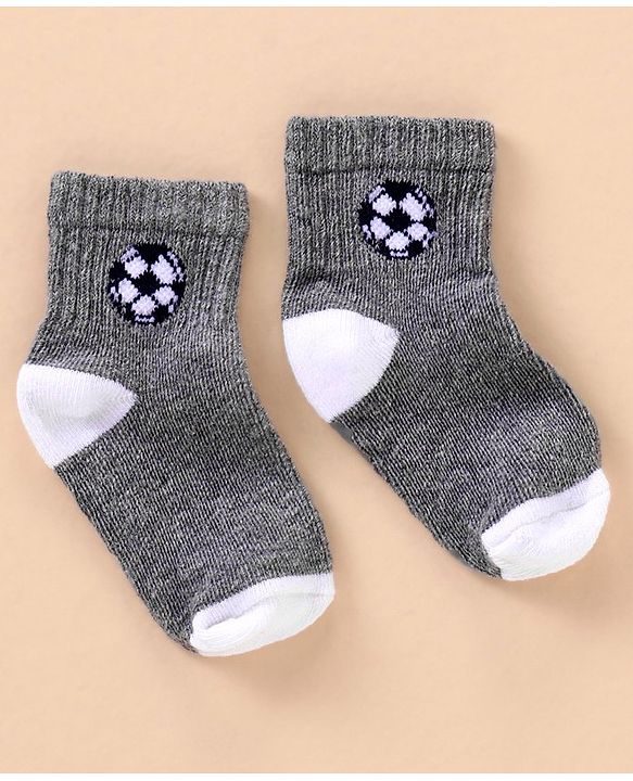 Cutewalk By Babyhug Anti Bacterial Ankle Length Socks Sports Ball Design Pack Of 5- Multicolor