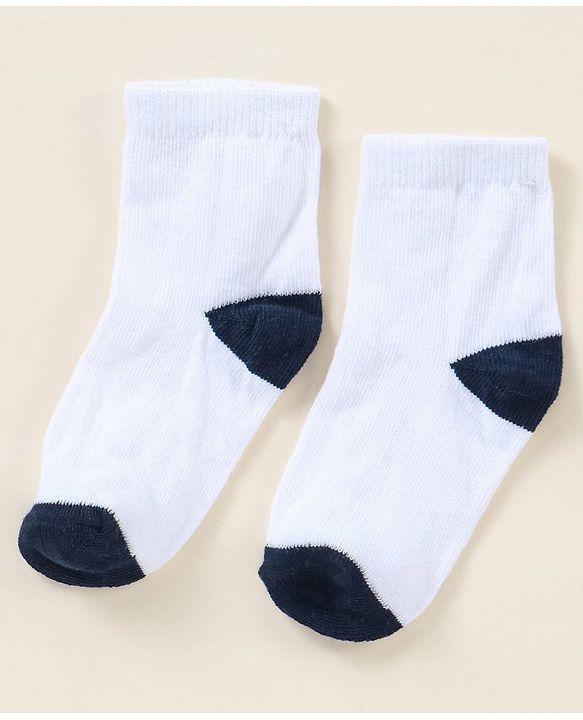 Cutewalk By Babyhug Anti Bacterial Ankle Length Stripe Socks Pack Of 5 - Blue & White