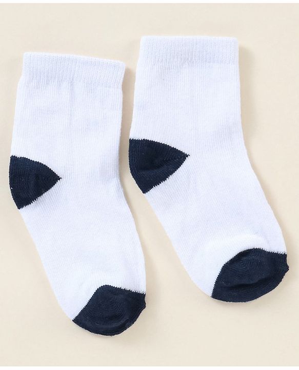 Cutewalk By Babyhug Anti Bacterial Ankle Length Stripe Socks Pack Of 5 - Blue & White