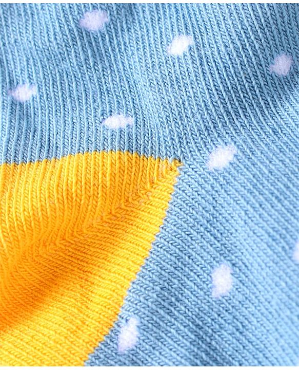 Cute Walk by Babyhug Cotton Anti Bacterial Ankle Length Socks Polka Dots Design Pack of 5 - Multicolour