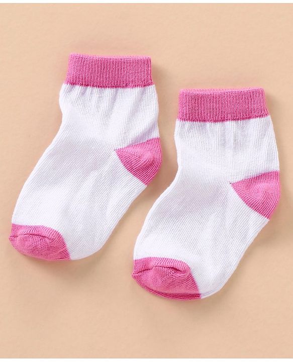 Cute Walk by Babyhug Cotton Anti Bacterial Ankle Length Socks Stripes Design Pack of 5 - Multicolour