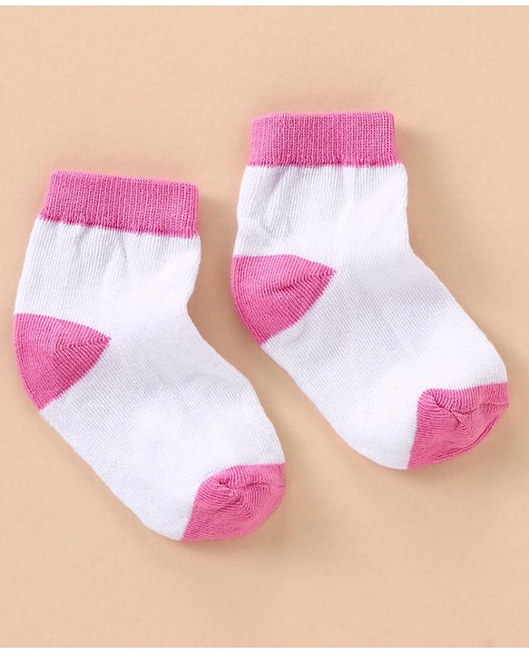 Cute Walk by Babyhug Cotton Anti Bacterial Ankle Length Socks Stripes Design Pack of 5 - Multicolour