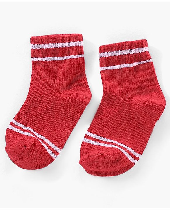 Cute Walk by Babyhug Cotton Anti Bacterial Ankle Length Socks Solid Pack of 3 - Yellow Red