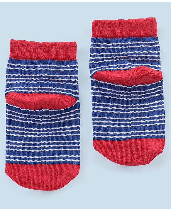 Cutewalk By Babyhug Anti Bacterial Ankle Length Non Terry Socks Pokla dot Design Pack of 3- Blue