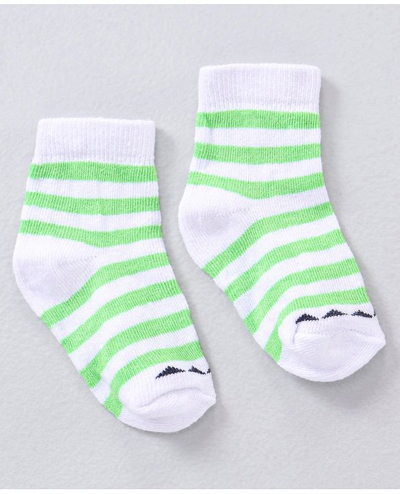 Cute Walk by Babyhug Ankle Length Antibacterial Striped Socks Pack Of 5 - Multicolor