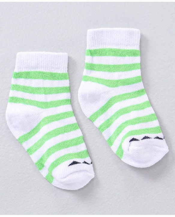 Cute Walk by Babyhug Ankle Length Antibacterial Striped Socks Pack Of 5 - Multicolor