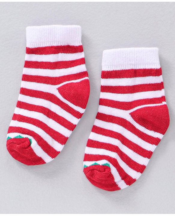 Cute Walk by Babyhug Ankle Length Antibacterial Striped Socks Pack Of 5 - Multicolor