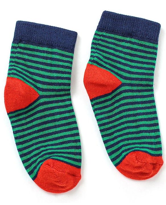 Cutewalk By Babyhug Anti Bacterial Ankle Length Non Terry Socks Dino Design Pack of 5 - Multicolour