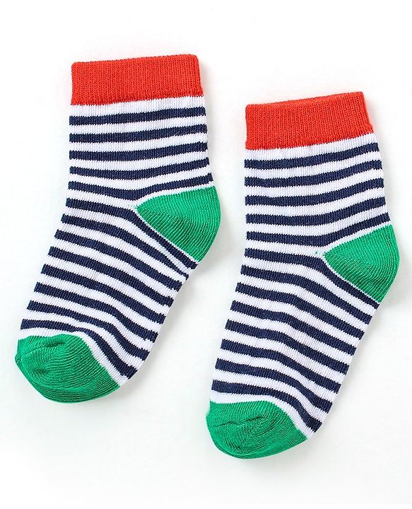 Cutewalk By Babyhug Anti Bacterial Ankle Length Non Terry Socks Dino Design Pack of 5 - Multicolour