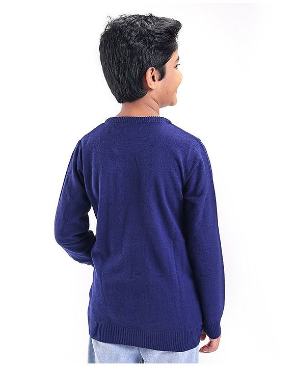 Pine Kids Full Sleeves Knit Vertical Stripe Pullover - Multicolor