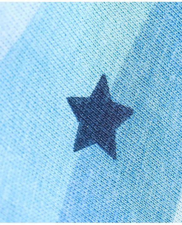 Babyhug Cotton Knit Full Sleeves Night Suit Star Print - Blue