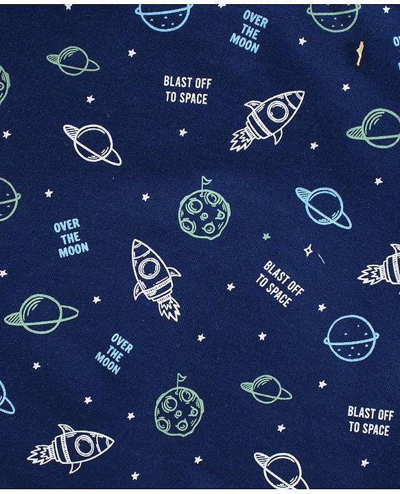 Babyhug Full Sleeves Sweatshirts Printed Pack of 2 - Navy