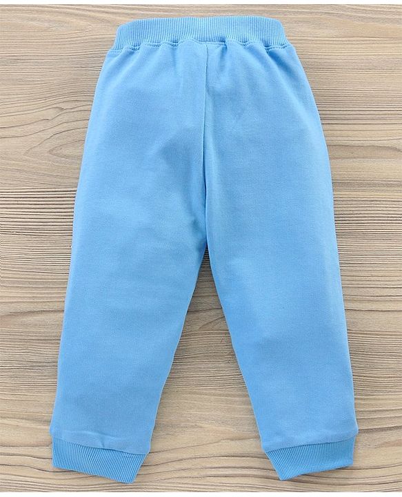 Babyhug Full Sleeves T-Shirt & Joggers Set Dino Print - Light Green Blue