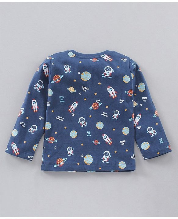 Babyhug Cotton Knit Full Sleeves T-Shirts Multi-Print Pack of 5 - Multicolour