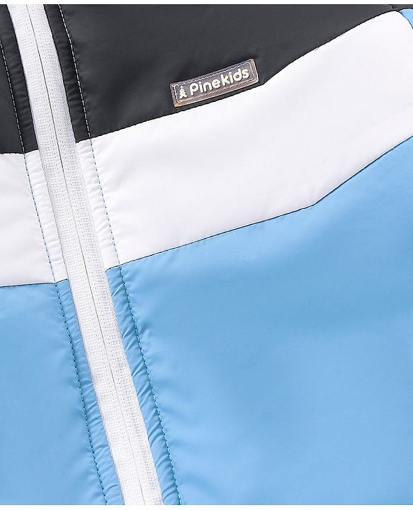 Pine Kids Full Sleeves Color Block Hooded Jacket - Multicolour