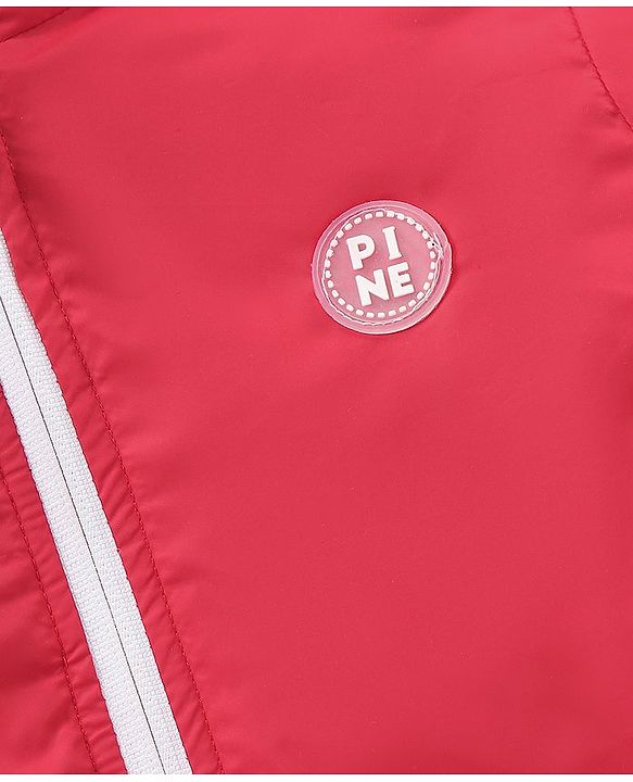 Pine Kids Nylon Full Sleeves Padded and Hooded Moderate Winter Jacket - Red