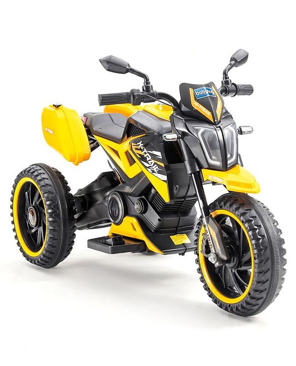 Babyhug KTM Three Wheel Battery Operated Ride On Bike - Yellow