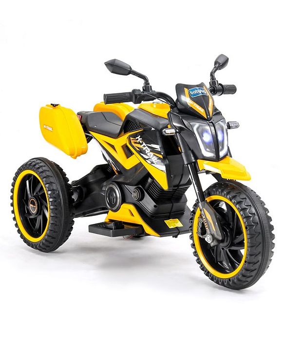 Babyhug KTM Three Wheel Battery Operated Ride On Bike - Yellow