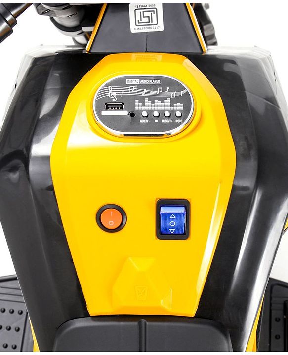 Babyhug KTM Three Wheel Battery Operated Ride On Bike - Yellow