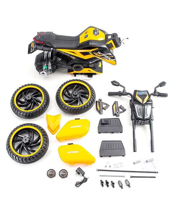 Babyhug KTM Three Wheel Battery Operated Ride On Bike - Yellow