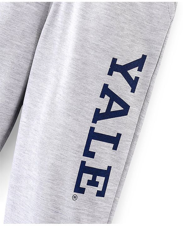 Pine Kids Full Length Biowashed Joggers Yale University Print - Light Grey