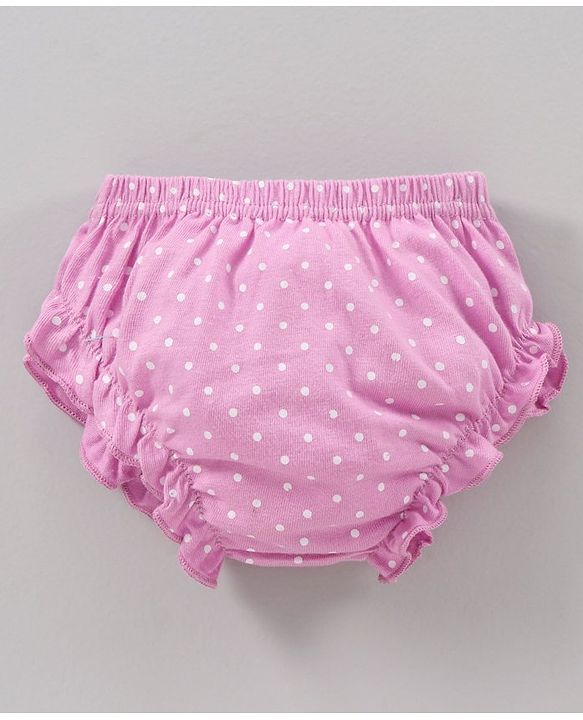 Babyhug 100% Cotton Antibacterial Bloomers Striped And Floral Print Pack of 3 - Pink Yellow Purple