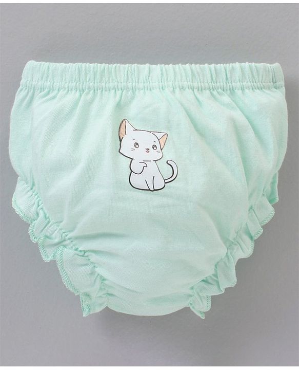 Babyhug 100% Cotton Dots & Cat Printed Bloomers Pack Of 3 - Multicolout