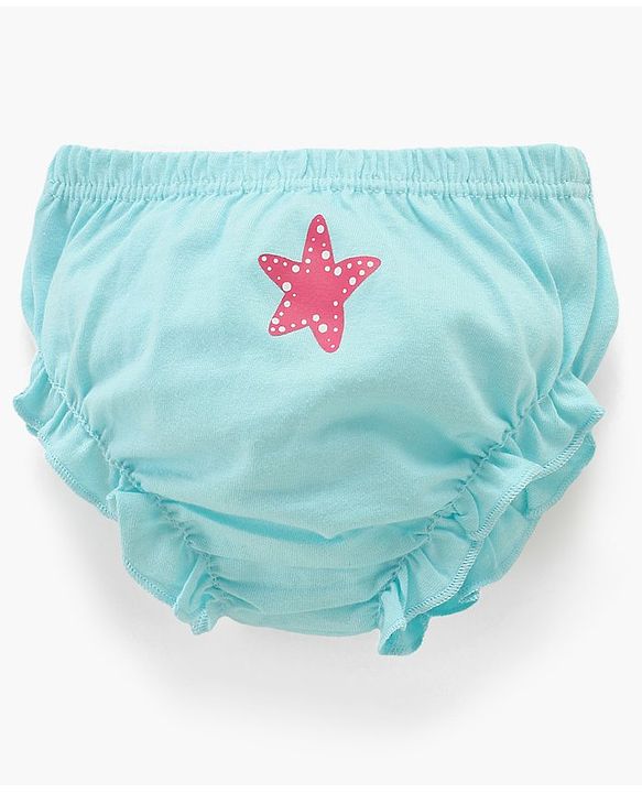 Babyhug 100% Cotton Antibacterial Bloomers Star Print & Striped Pack of 3 - Multicolor