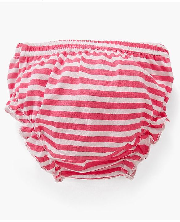 Babyhug 100% Cotton Antibacterial Bloomers Star Print & Striped Pack of 3 - Multicolor