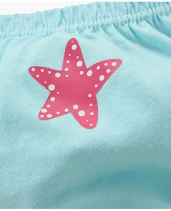 Babyhug 100% Cotton Antibacterial Bloomers Star Print & Striped Pack of 3 - Multicolor