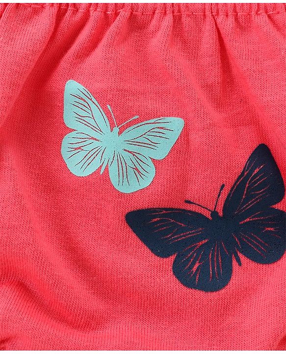 Babyhug 100% Cotton Antibacterial Stripes & Butterfly Print Panties Pack Of 3 - Multicolor