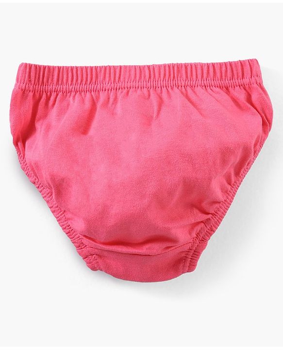 Babyhug Cotton Knit Antibacterial Panties Heart Print Pack of 3 - Multicolour