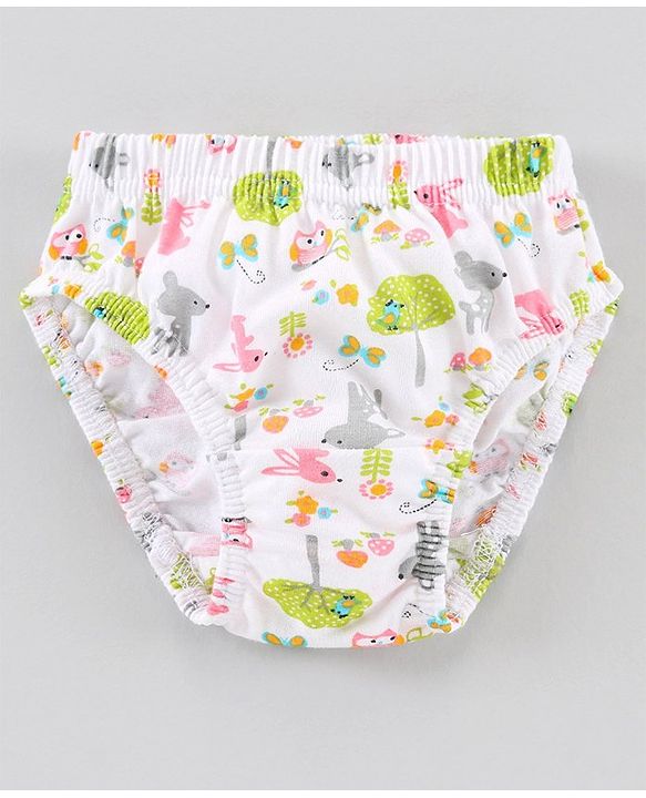 Babyhug 100% Cotton Antibacterial Panties Pack of 3 - Multicolour