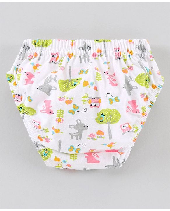 Babyhug 100% Cotton Antibacterial Panties Pack of 3 - Multicolour