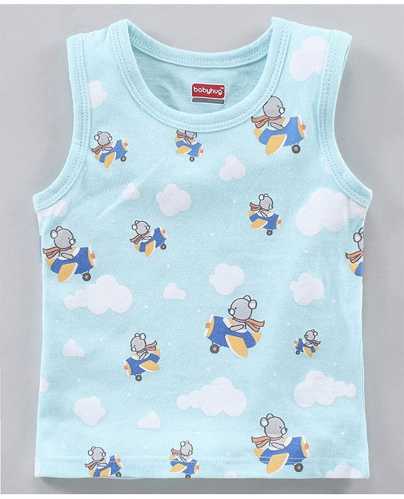 Babyhug 100% Cotton Antibacterial Sleeveless Sando Stripes Printed Pack of 5 - Multicolour