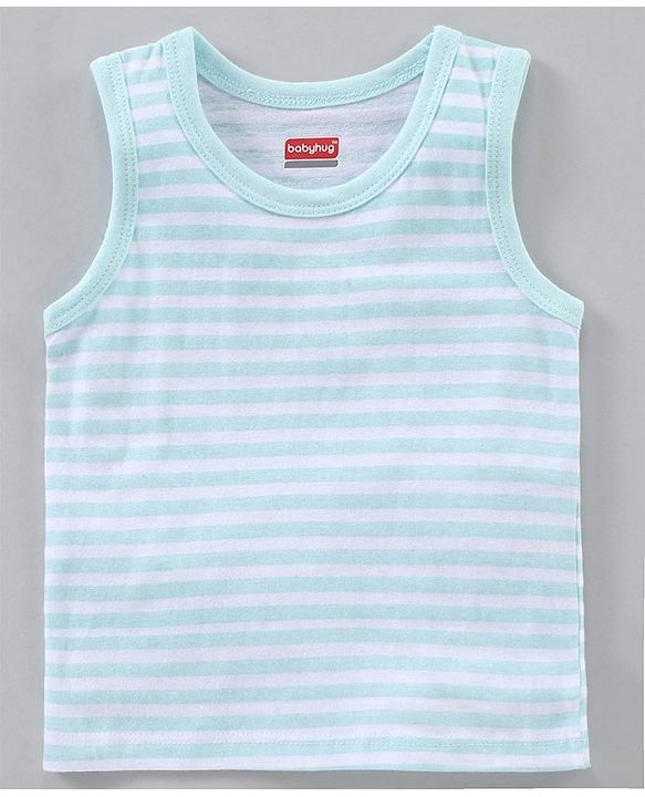Babyhug 100% Cotton Antibacterial Sleeveless Sando Stripes Printed Pack of 5 - Multicolour