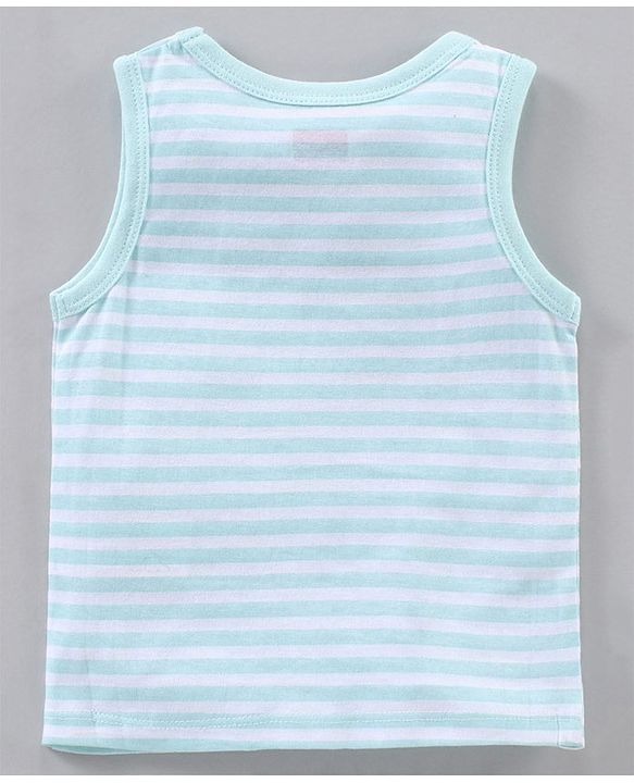 Babyhug 100% Cotton Antibacterial Sleeveless Sando Stripes Printed Pack of 5 - Multicolour