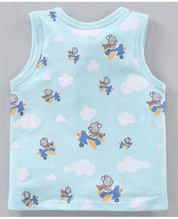 Babyhug 100% Cotton Antibacterial Sleeveless Sando Stripes Printed Pack of 5 - Multicolour