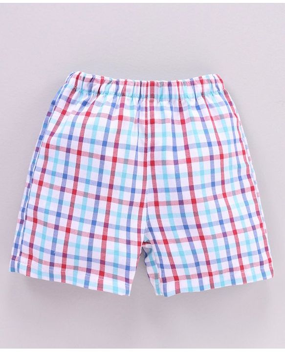 Babyhug Cotton Woven Boxers Multi-Print Pack of 3 - Red Blue