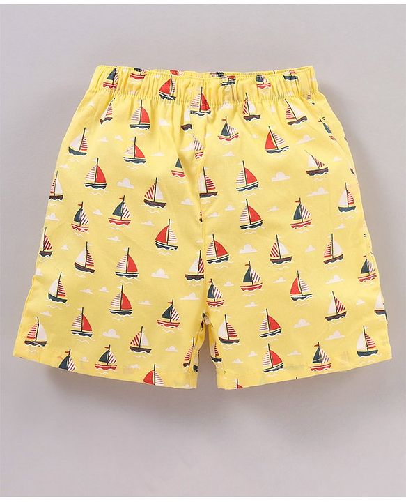 Babyhug Cotton Woven Boxers Printed Pack of 3- Multicolor