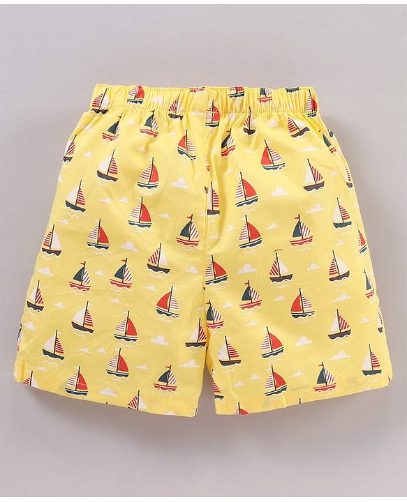 Babyhug Cotton Woven Boxers Printed Pack of 3- Multicolor
