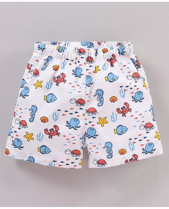 Babyhug Cotton Woven Boxers Printed Pack of 3- Multicolor
