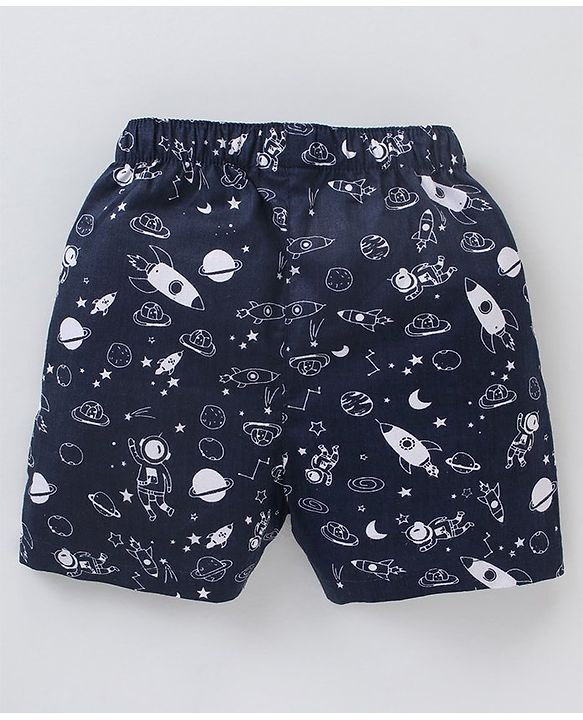 Babyhug Cotton Woven Boxers Printed Pack of 3- Multicolor