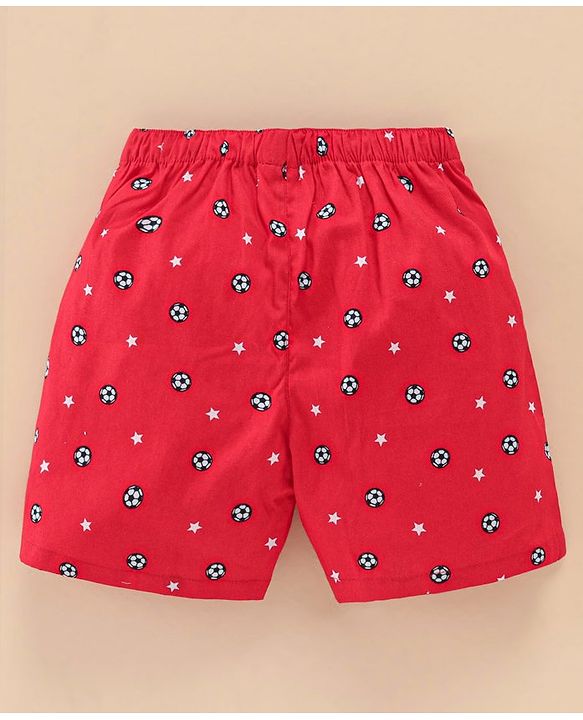 Babyhug Cotton Woven Knee Length Boxers Multi Printed Pack of 3 - Multicolour