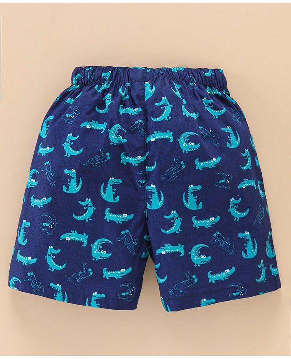 Babyhug Cotton Woven Knee Length Boxers Multi Printed Pack of 3 - Multicolour